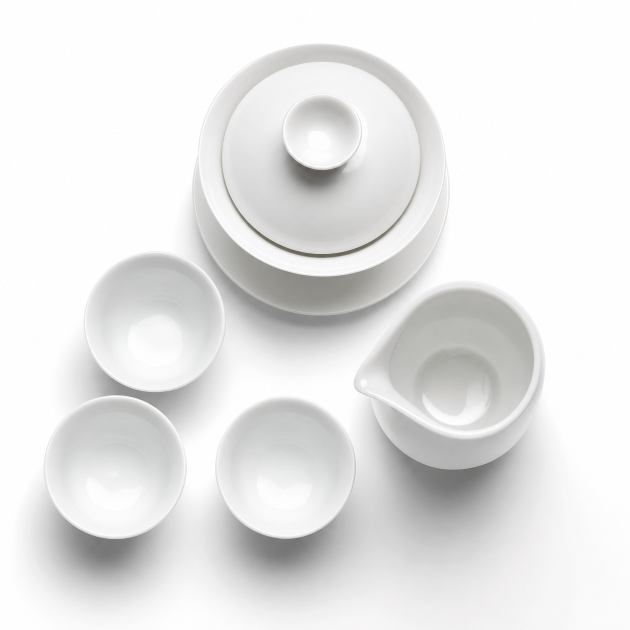 The Ritual Box gaiwan set on white background — sticker energy product photography